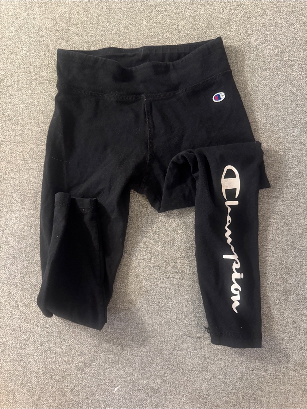 5/$15- Champion Girls' Black Logo Leggings